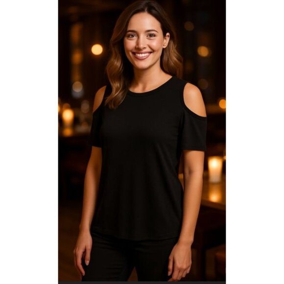 Rag & Bone Women’s Black Top S Minimalist Chic Monochrome Athleisure - Picture 1 of 12